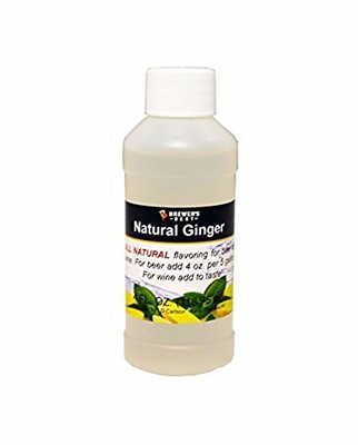 Natural Ginger Flavoring Extract 4oz for Beer Wine Home Improvement
