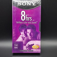 SONY VHS Video Cassette Tapes 8 hrs Standard Grade T-160VL/WA NEW SEALED