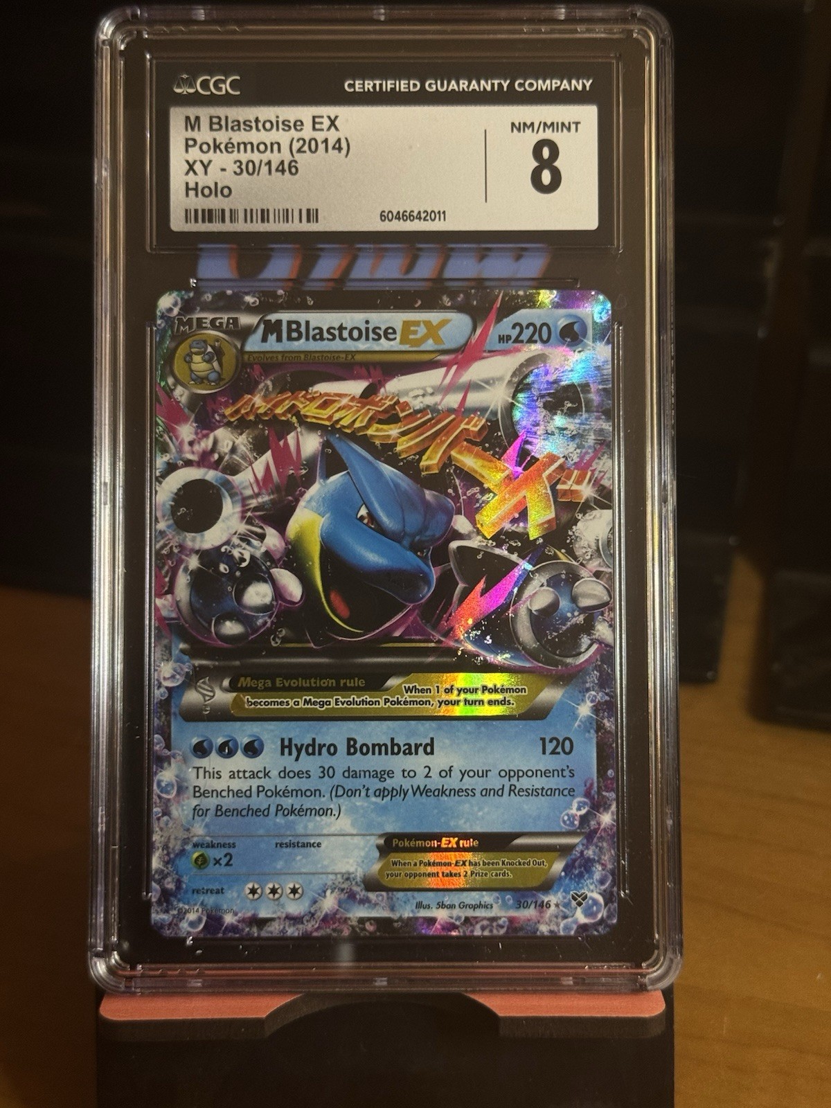 Pokémon TCG Mega Blastoise EX XY 30/146 Holo Ultra Rare Card CGC 8