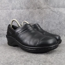 Josef Seibel Shoes Womens 39 Clog Classic Leather Black Zip Comfort Work Casual