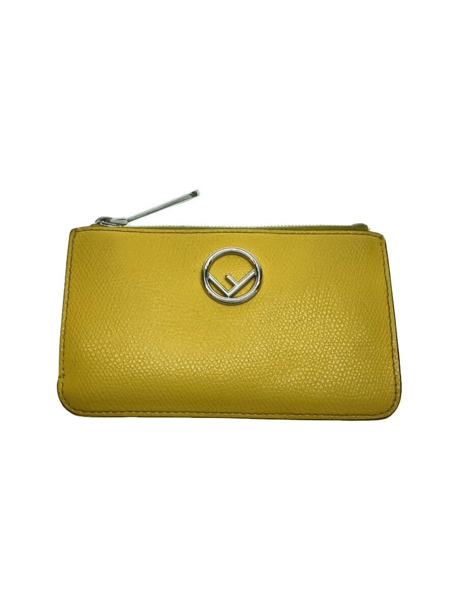FENDI 8AP161 card case leather Yellow ladies Used UK