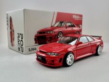 🔴 1:64 Pop Race Nissan Skyline GT-R R33 Nismo 400R Red PR64-91 Diecast