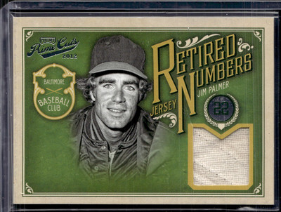 2012 Playoff Prime Cuts Jim Palmer Retired Jersey Numbers Patch /22 NM-MINT