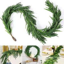 6FT Christmas Garland Norfolk Pine Garland Artificial Real Touch Greenery Decor