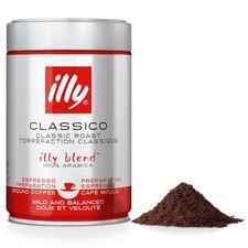 illy Classico Ground Coffee for Espresso 250g Tin 100% Arabica Medium Roast Ital 36.36 per kilo
