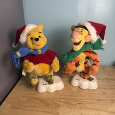 Telco motionDisney Pooh & Tigger Animated Christmas Figure Motion Skiing Works!!