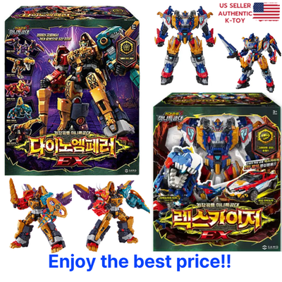 Miniforce DINO EMPEROR EX + REX KAISER EX Set K TOY Transformer