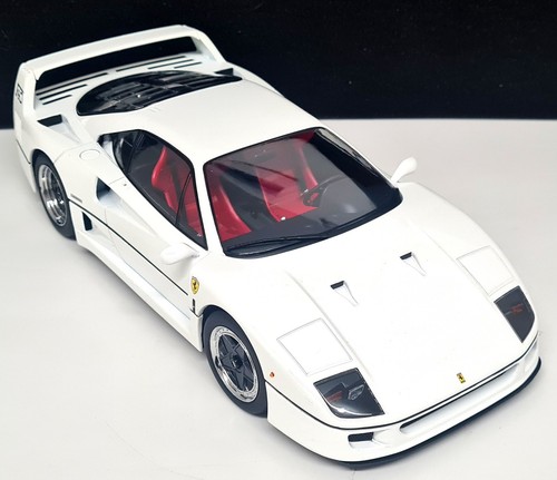 KK 1/18 Ferrari F40 Sultan Of Brunei White Supercar Red Seats Diecast Model Car - Picture 9 of 9