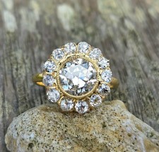 HUGE! ANTIQUE OLD CUT CLUSTER RING from Fine Antique Diamonds