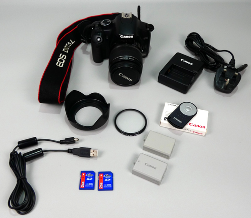 Canon EOS 450D Digital SLR Camera with 18-55mm Lens + Accessories - Working