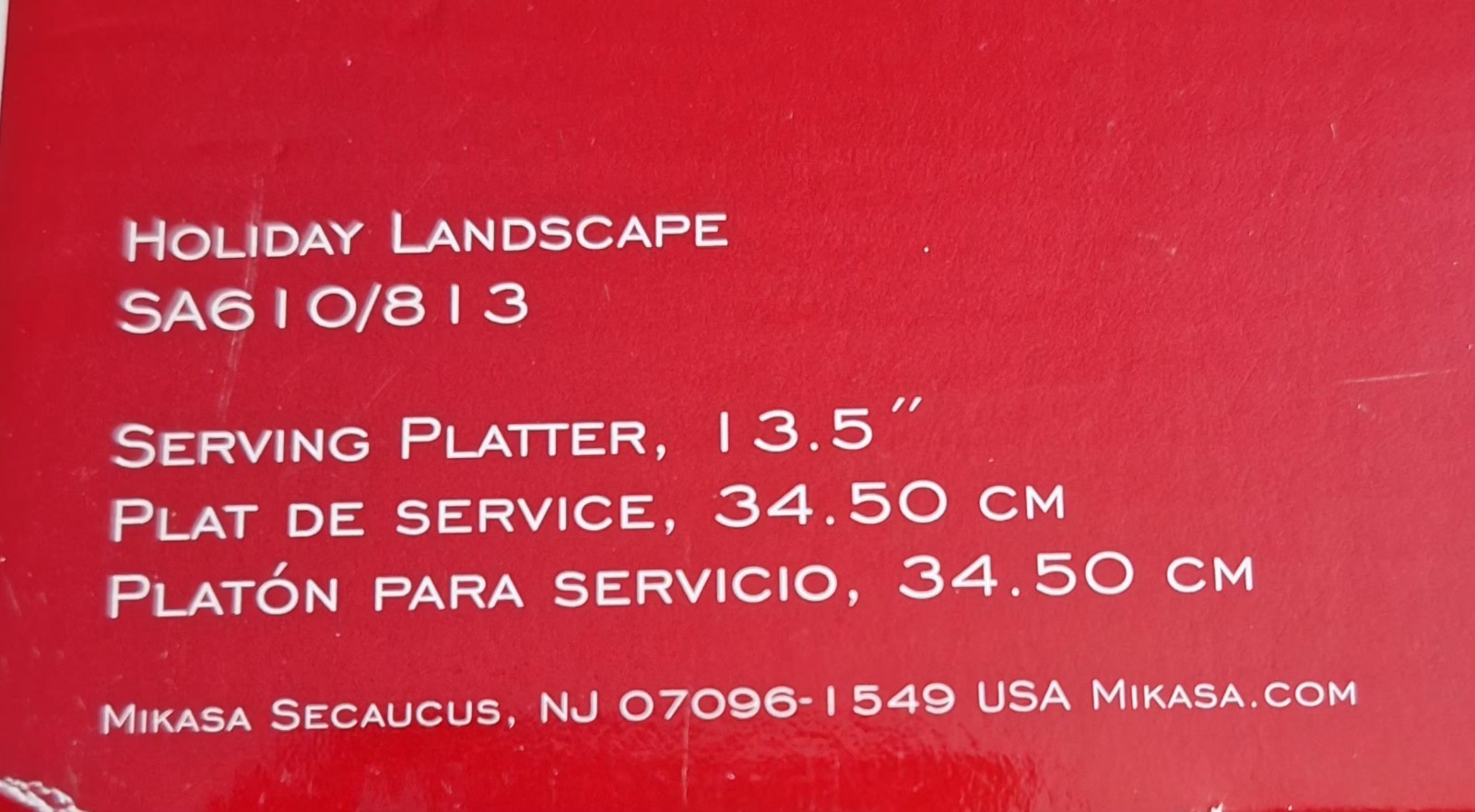 Mikasa Holiday Landscape Ruffled Edge Serving Platter Orig Box 13.5"W Germany 