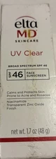 Elta MD UV Clear Broad-spectrum Facial Sunscreen SPF 46 1.7 oz EXP 02/27  Open B