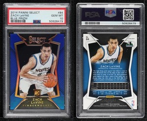 2014 Panini Select Concourse Blue Prizm /249 Zach LaVine PSA 10 GEM MT Rookie RC