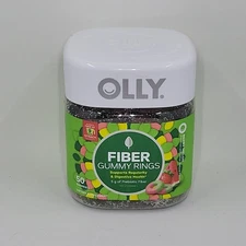 Olly Fiber Gummy Rings, Berry Melon, 50 Gummies Exp December 2026