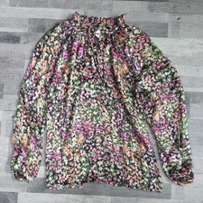 NWOT, H&M • Floral Tie Detail Blouse, Size XS