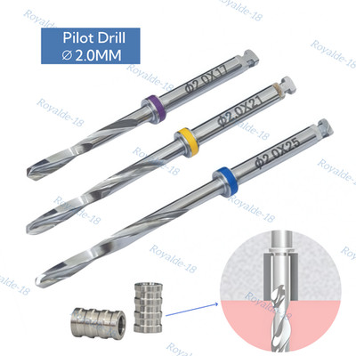 Dental Implan Pilot Anchor Drill Fixing Nail Guide Sleeves Digital Jaw  2.0mm