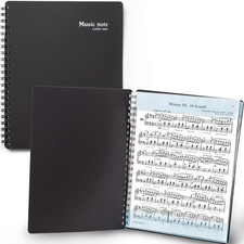 Sheet Music Folder 1 Pack, Black   40 Sleeves Display 80 Pages Spiral Binder O