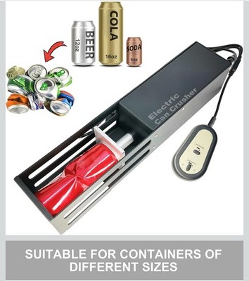 Fstcrt Electric Can Crusher For Recycling 12Oz16Oz Aluminum Cans16Oz Metal Can