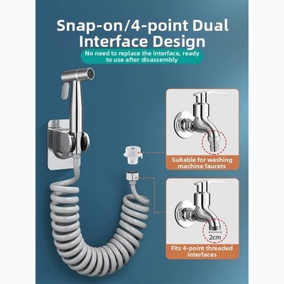 Quick Connect Faucet Extension Hose Adjustable Telescopic High Pressure Spray