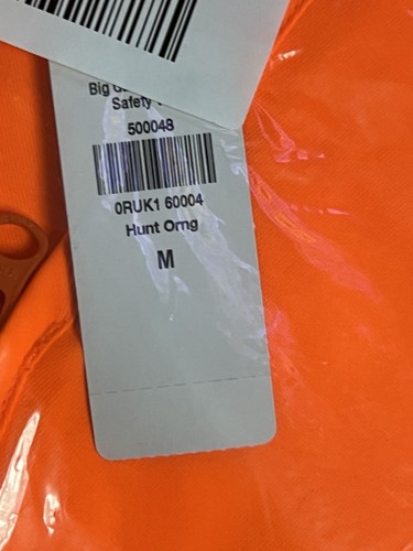 LL Bean Blaze Orange Big Game Hunting Safety Vest Full Zip Pockets Size M - Picture 4 of 4