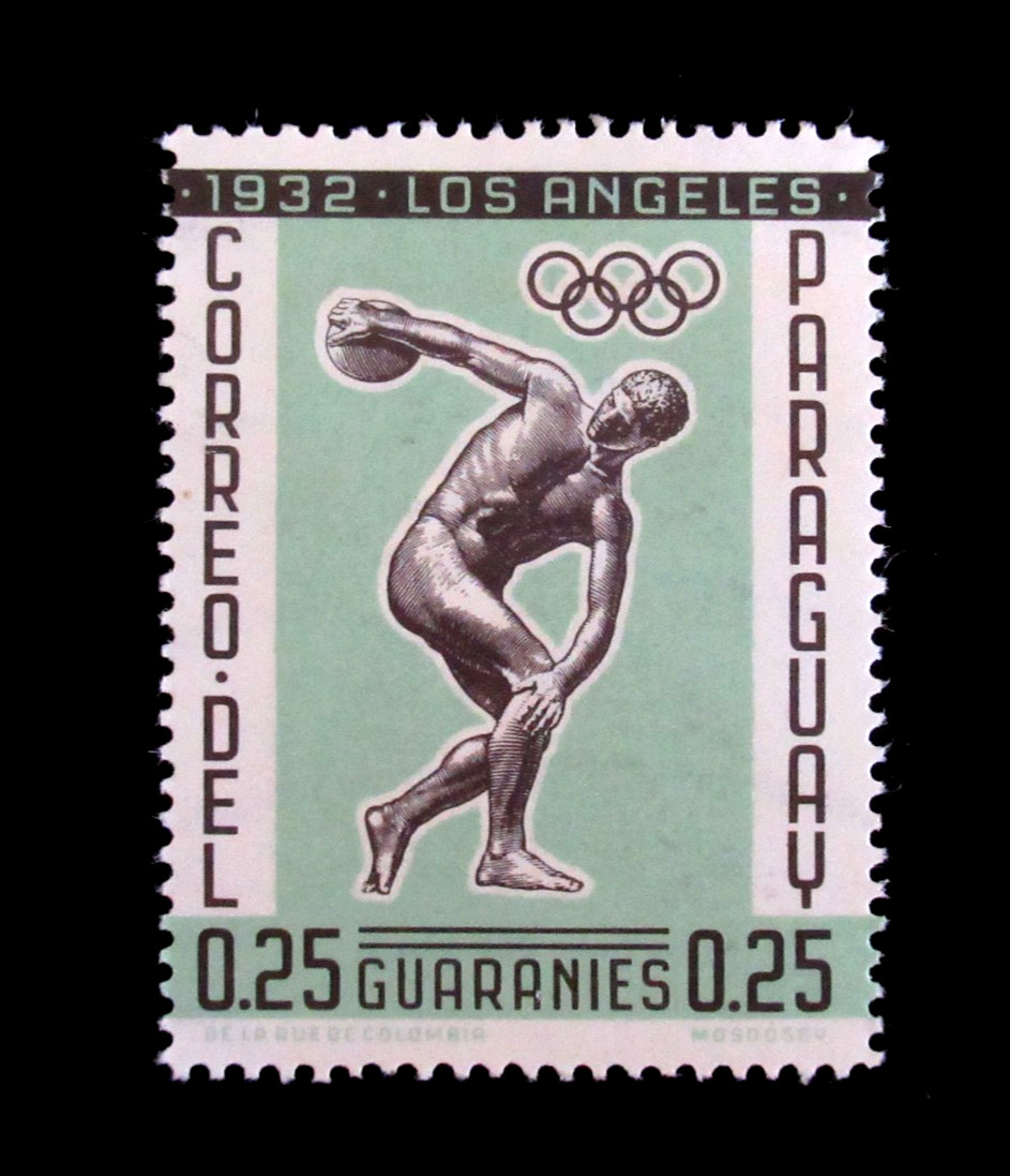 Paraguay Stamp Scott 708 Los Angeles Olympics 25c 1962 Mint MLH