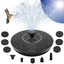 Solar Fountain Pump Garden Bird Bath Solar Water Fountain Feature 1.5W Powere...
