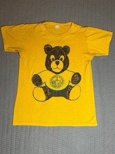 Vintage University of Alabama Bear Graphic T-Shirt Yellow Cotton M