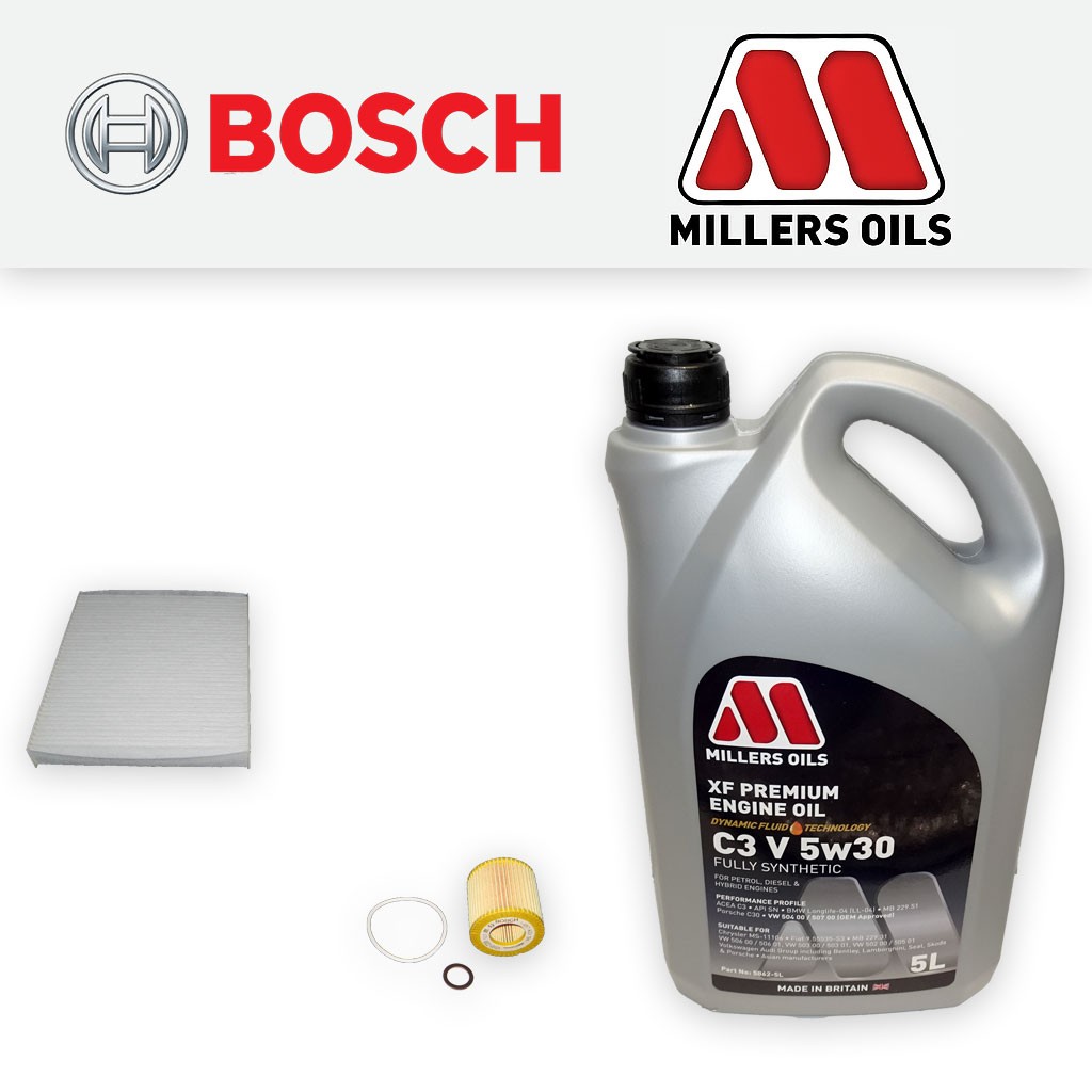 SERVICE KIT for SKODA FABIA (5J) 1.2 OIL CABIN FILTERS +5w30 XF OIL (2006-2010)