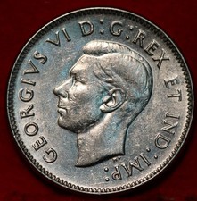 🇨🇦 Uncirculated 1938 King George VI 5 Cents Coin Canada