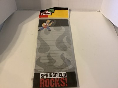The Simpsons Springfield Rocks Magnetic Memo Pad 60 Count Innovative Designs