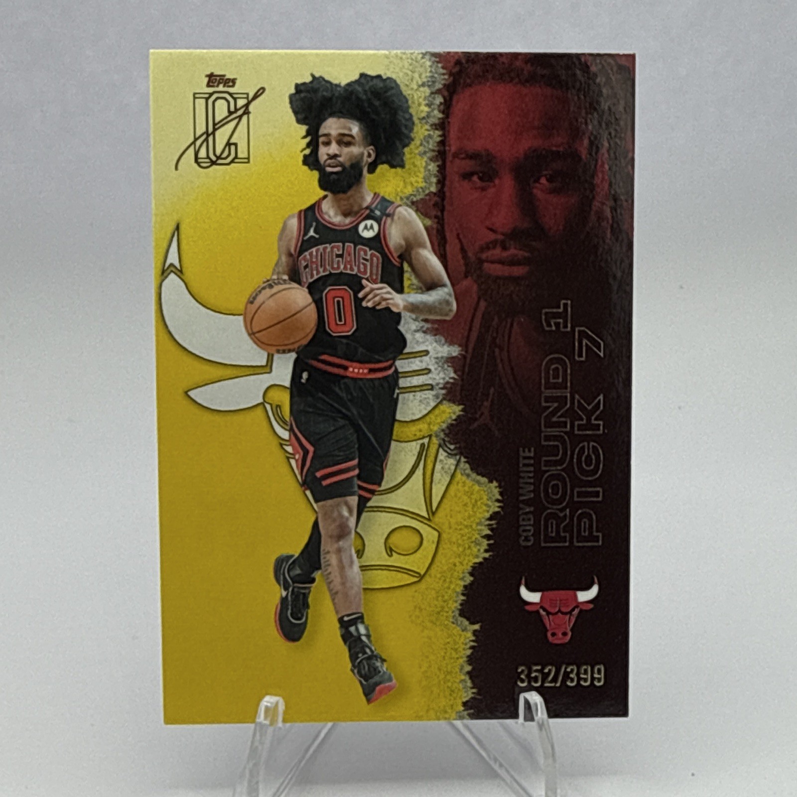 Topps Signature Class Coby White Chicago Bulls #10 Yellow Serial 352/399