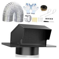 4 Inch Roof Vent Cap Kit, Removable Roof Exhaust Vent with Damper for 4 IN