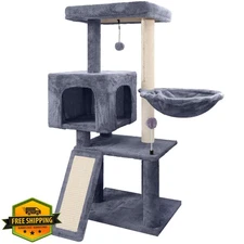 Tuaoeef Cat Tree Grey 35"