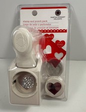 NEW Martha Stewart Crafts Stamp  Punch Pack Love Letters Heart 42-25045 Cards