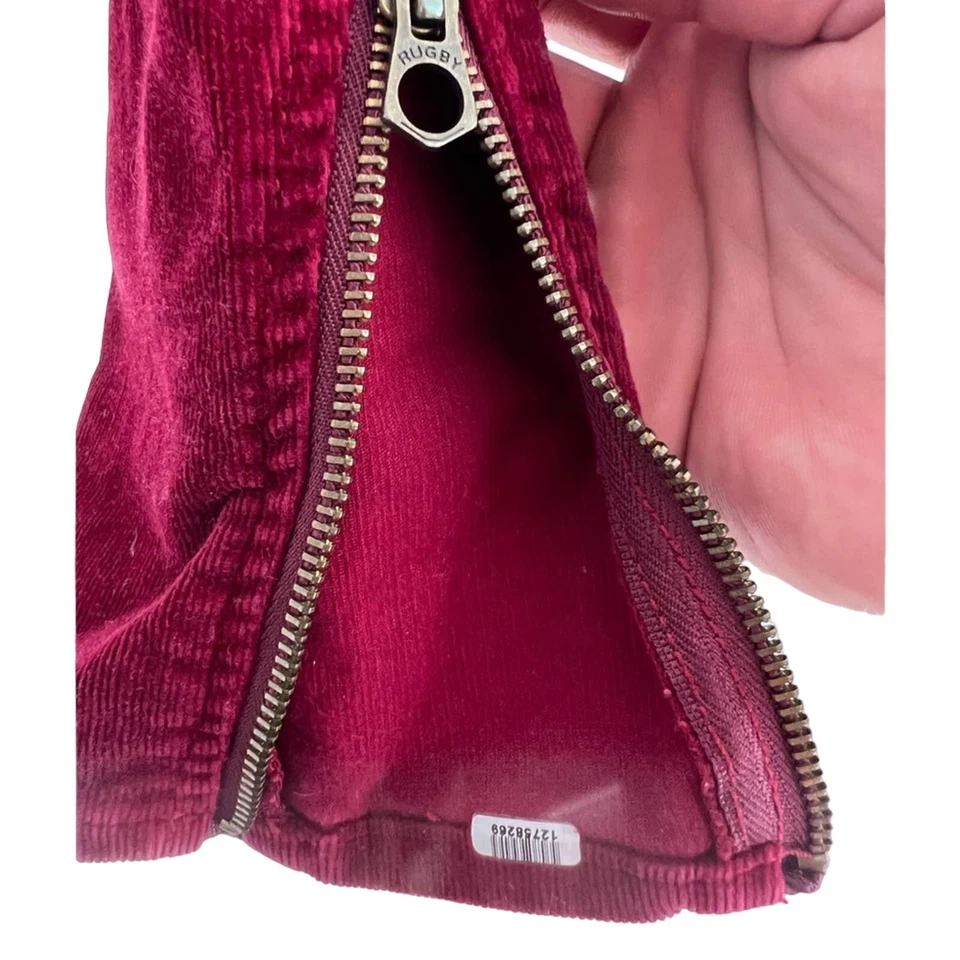 Pantalones acampanados vintage Y2K Ralph Lauren rugby granate pana tiro bajo talla 2 LIMPIOS Foto 4 de 4