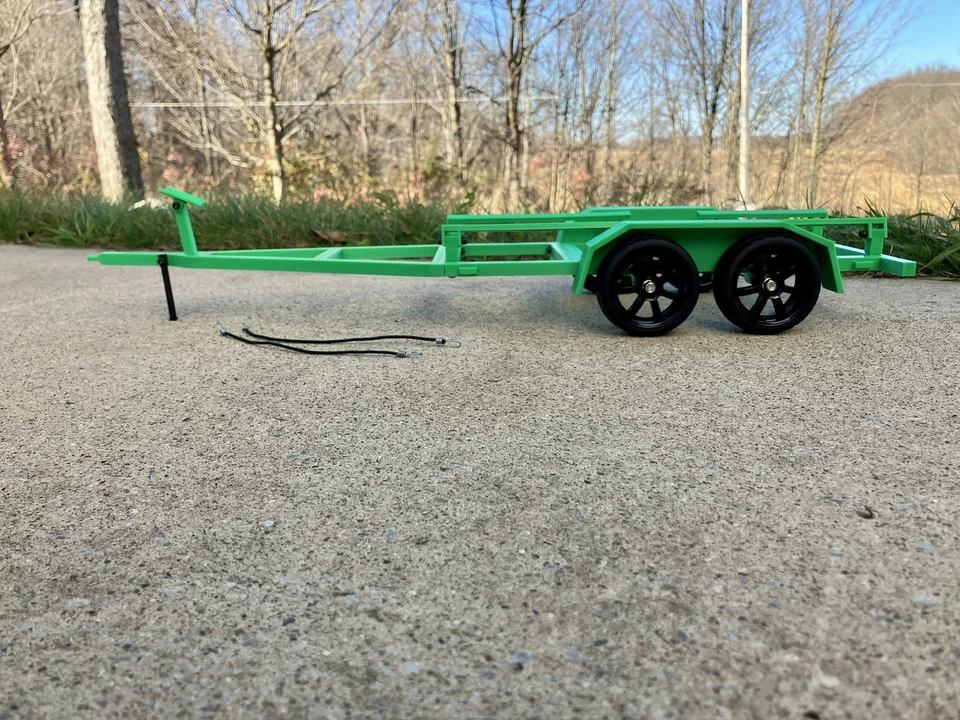 3D Printed 1/10 Scale Green RC Boat Trailer (fits Traxxas Blast) - Image 4 of 4