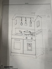 Kids Pretend Play Kitchen Toddler Wooden Kitchen Playset Cooking Toys Age 3 