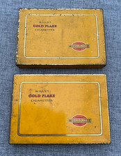 WILLS GOLD FLAKE CIGARETTES TOBACCO VINTAGE TIN TINS X 2