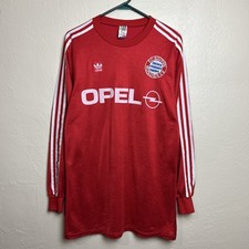 Vintage Bayern Munich Adidas Football Soccer Jersey Shirt Kit XL Red 1989 1991