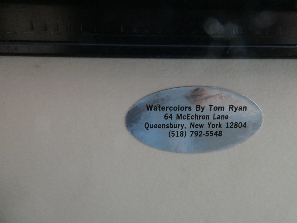 Acuarela original enmarcada por el artista Tom Ryan Sport of Curling Foto 4 de 4