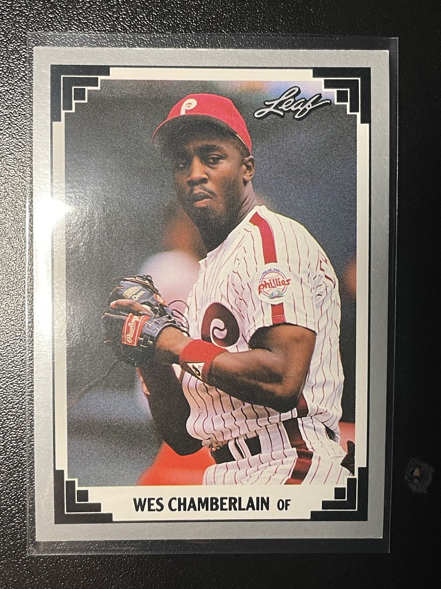 1991 Leaf baseball ROOKIE Rc #178 WES CHAMBERLAIN Philadelphia
