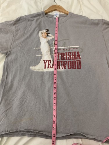 TRISHA YEARWOOD World Tour 2014-2015 T Shirt Gray Size XL 100% Cotton Y3 - 第 6/7 張圖片