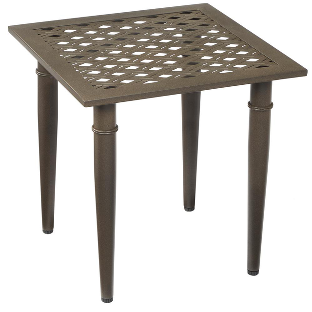 Hampton Bay Oak Cliff Metal Outdoor Side Table For Sale Online Ebay