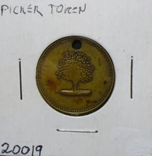 US Brass Picker Token