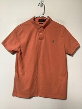 Polo Ralph Lauren Mens Slim Fit Orange Short Sleeve Polo Shirt Size L