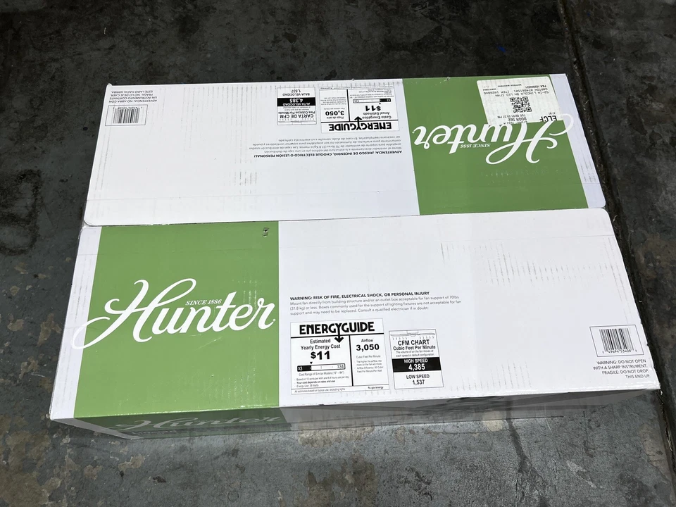 Hunter Fan 52 Inch Brushed Nickel Indoor Ceiling Fan with Light 5 Blade - #53408 - Image 2 of 3