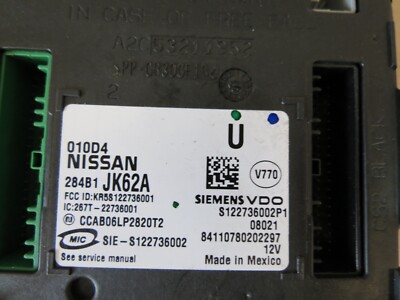 07 08 09 Infiniti g35 g37 g37x Body Control Unit BCM BCU SIEMENS