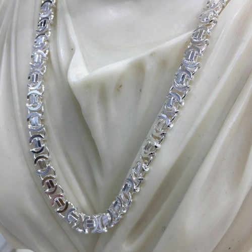 Mens King Flat Byzantine Chain 