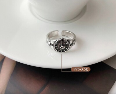 Vintage 925 Sterling Silver Watch Ring Unique Watch Ring | eBay