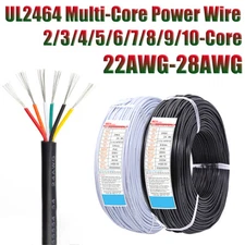 UL2464 PVC Power Cable Wire 22AWG-28AWG Tinned Copper 2/3/4/5/6/7/8/9/10Core